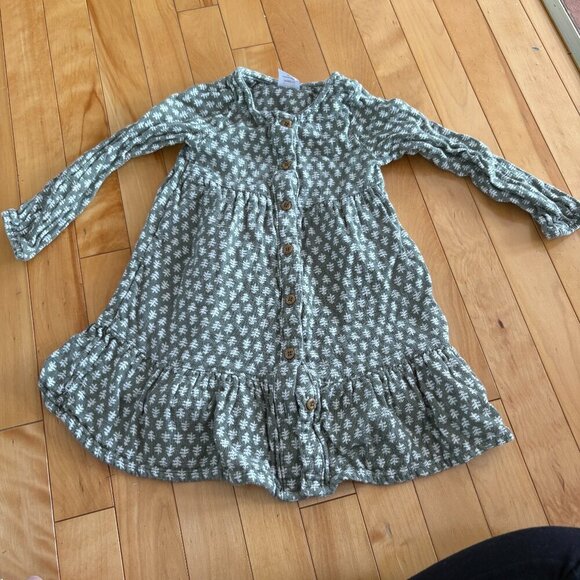 Wonder Nation Toddler Girls Long Sleeve X-Mas Green Pine Trees 3T - Picture 1 of 7